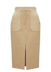 Fendi Panelled leather midi skirt