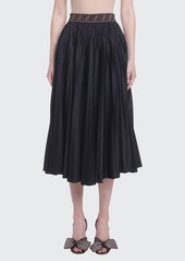 Fendi Pleated Jersey Skirt