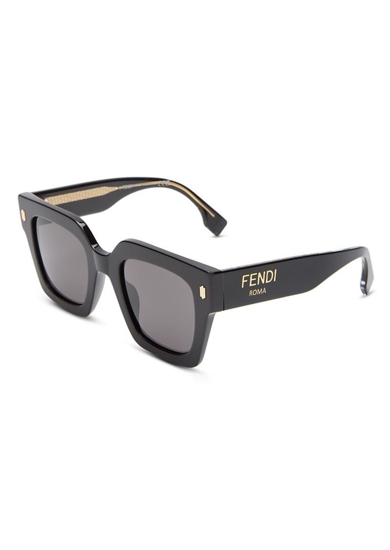 Fendi Roma Square Sunglasses, 53mm