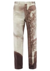 Fendi Shady Window-print cotton-twill trousers