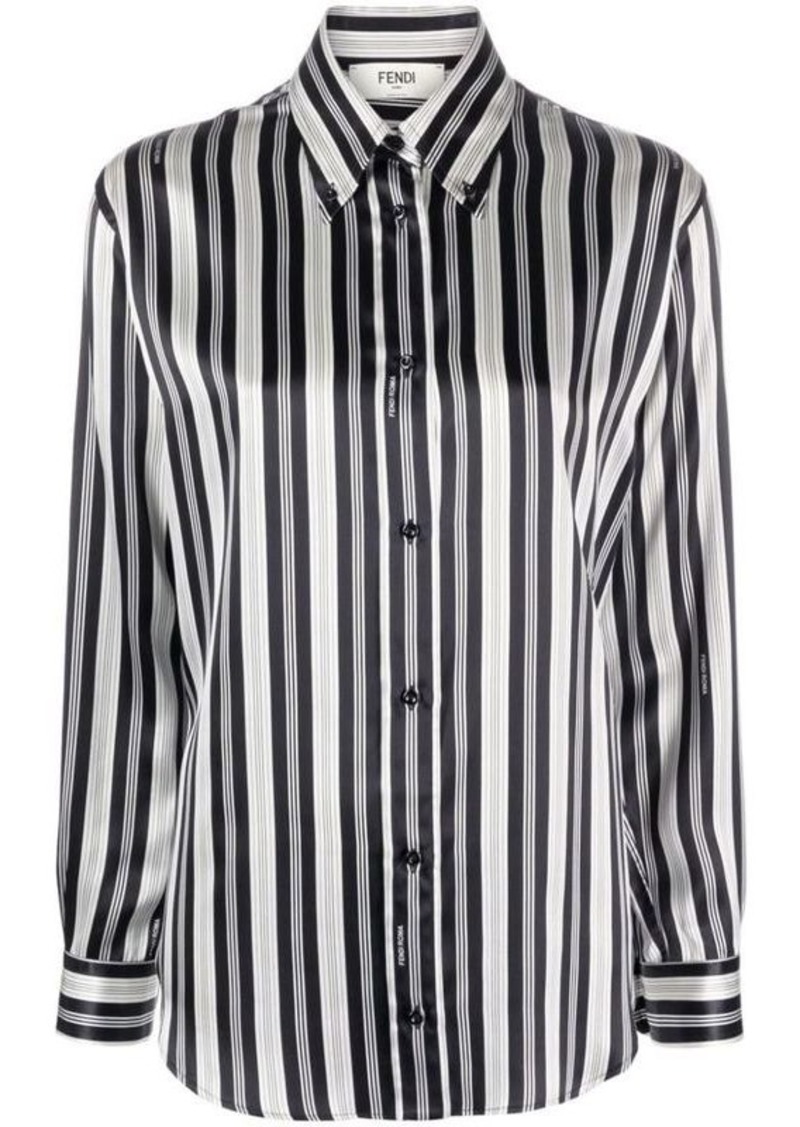 FENDI Silk striped shirt