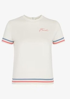 Fendi T-Shirt A Maniche Corte Con Logo
