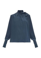 Fendi Tie-neck silk crepe de Chine blouse