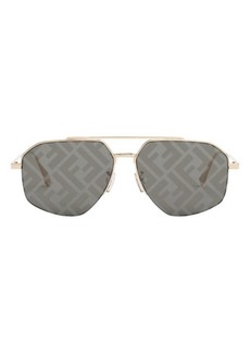 The Fendi Travel 56mm Geometric Sunglasses