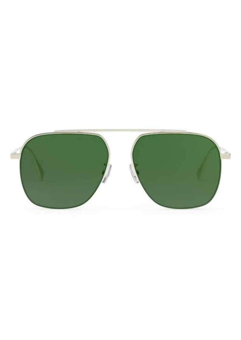 'Fendi Travel 57mm Geometric Sunglasses