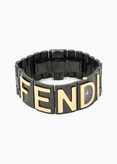 FENDI watch with gold logo lettering