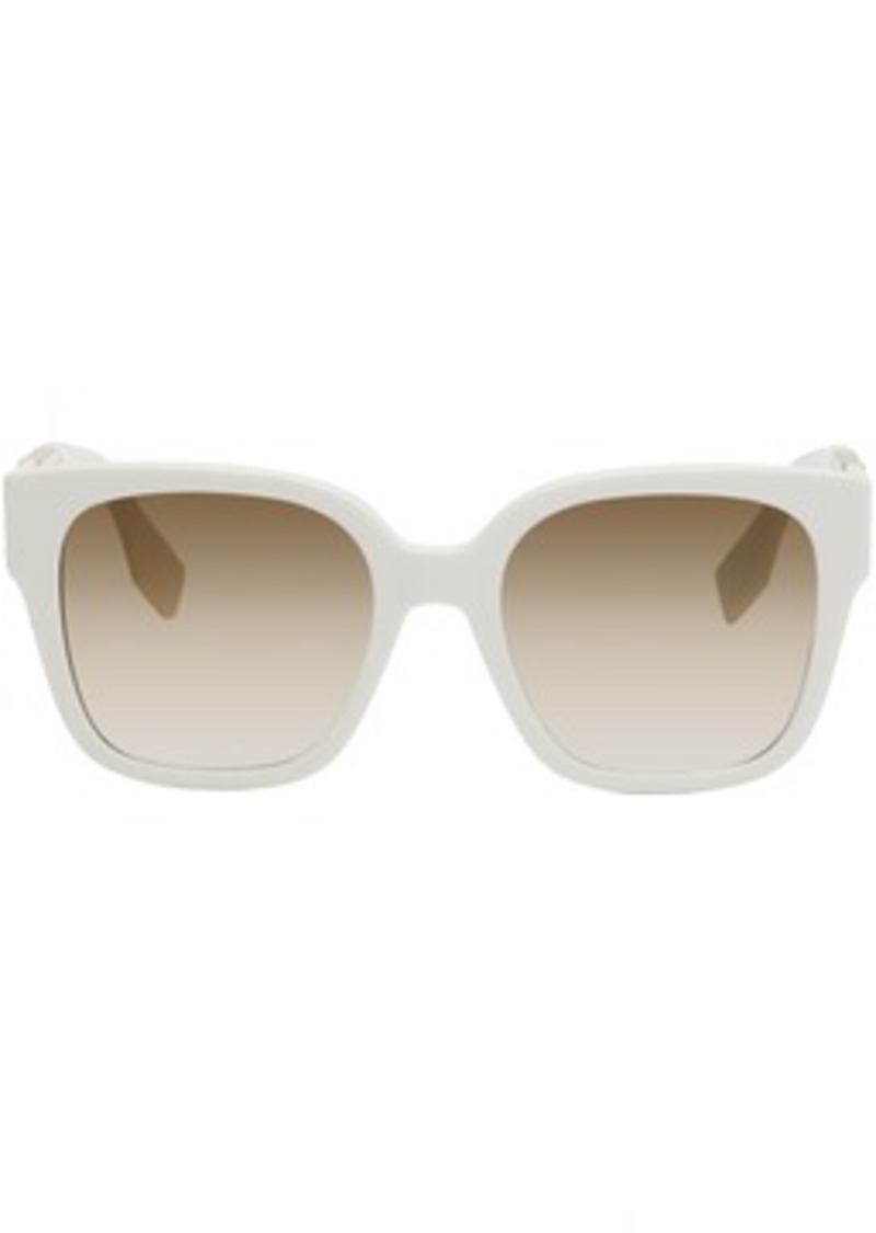 Fendi White O'Lock Sunglasses