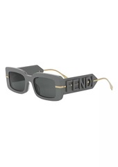 FendiGraphy 51MM Rectangular Sunglasses