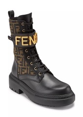 Fendigraphy FF 50MM Leather Biker Boots