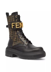 Fendigraphy FF 50MM Leather Biker Boots