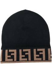 Fendi FF-logo intarsia-knit beanie