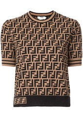 Fendi FF motif knitted top