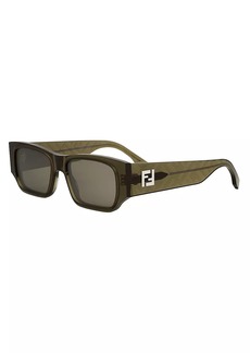 Fendi FF Squared 54MM Rectangular Sunglasses