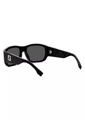 Fendi FF Squared 56MM Rectangular Sunglasses