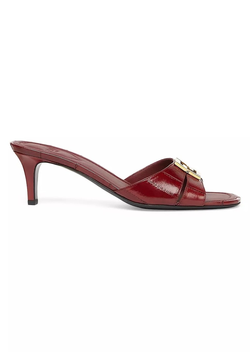 Fendi Fold 55MM Eel Skin Mules