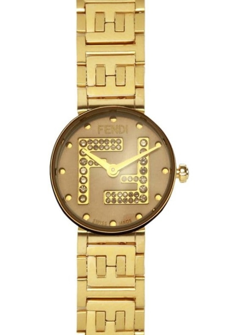 Fendi Forever 19MM IP Goldtone Stainless Steel Bracelet Watch