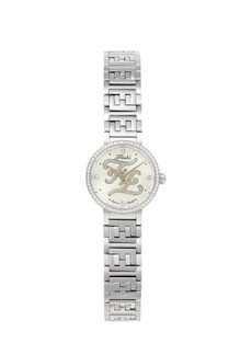 Forever Fendi 19MM Stainless Steel & Diamond Bracelet Watch