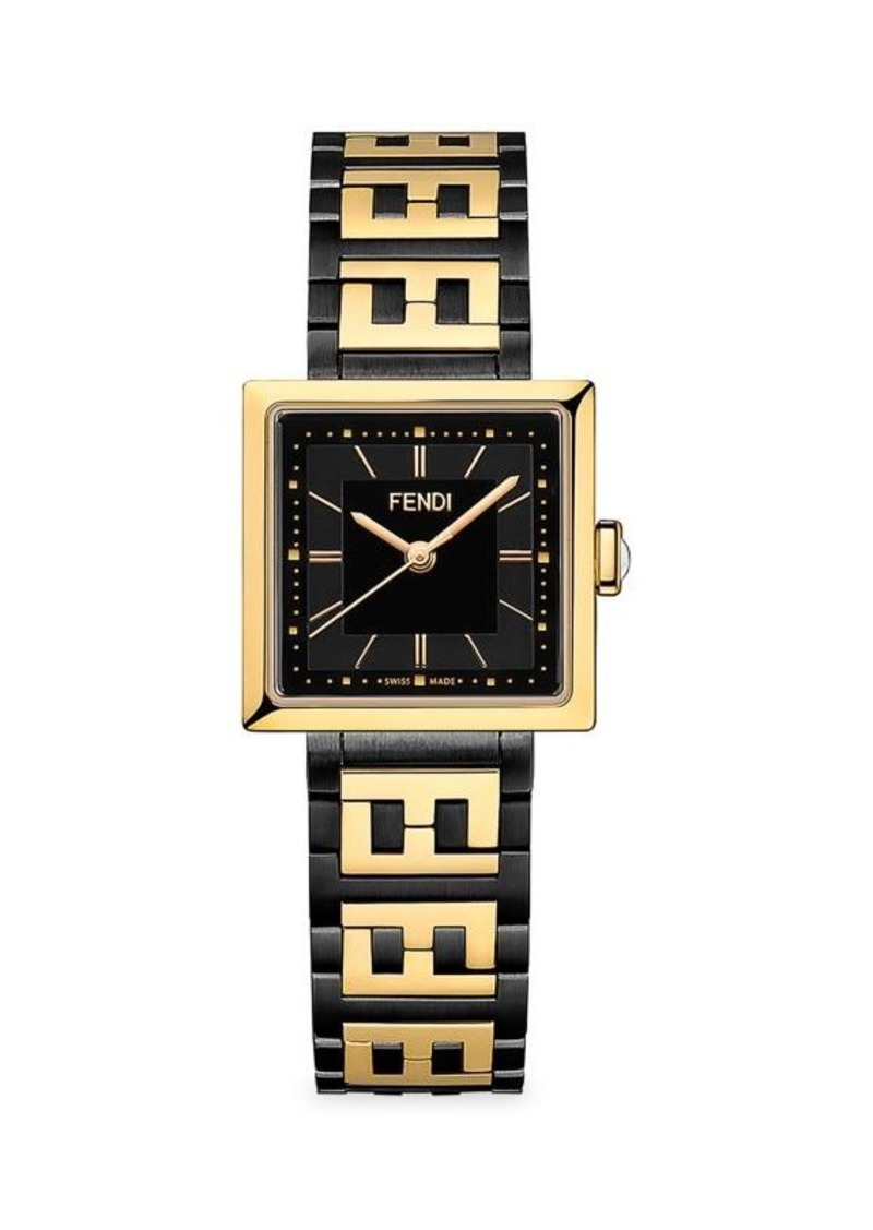 Forever Fendi 23MM Goldtone Stainless Steel Bracelet Watch