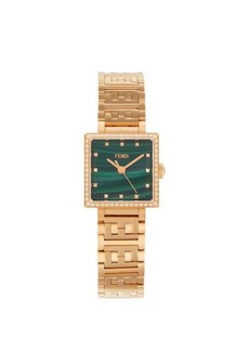 Forever Fendi 23MM IP Rose Goldtone & Diamond Bracelet Watch