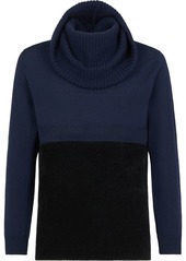 Fendi hooded colour block jumper