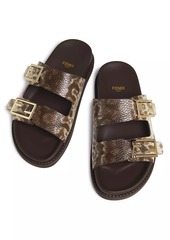 Fendi Karung Snakeskin Sandals