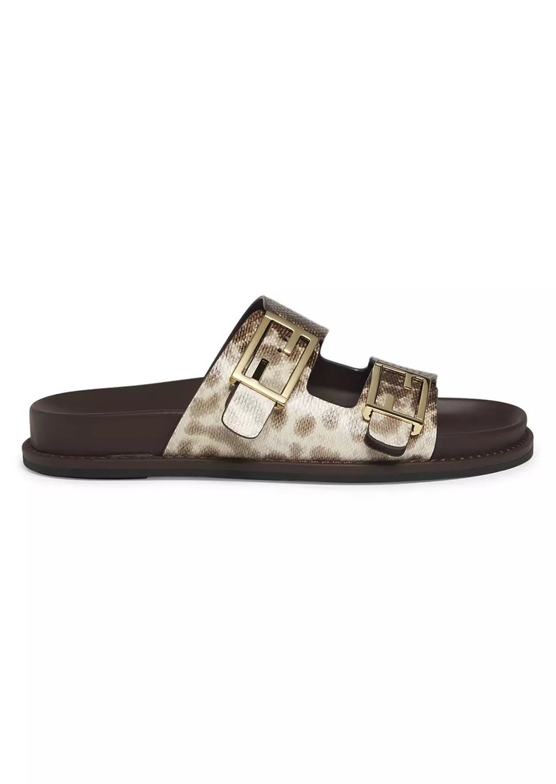 Fendi Karung Snakeskin Sandals