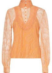Fendi lace layered blouse