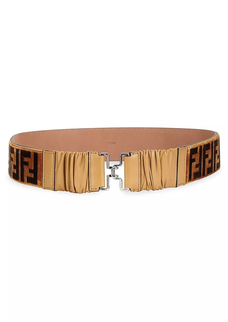 Fendi Leather Logo Belt