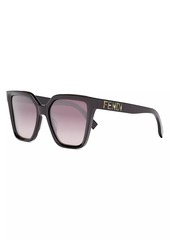 Fendi Lettering 55MM Square Sunglasses