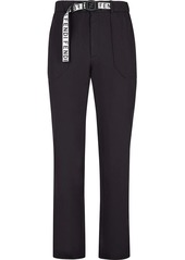 Fendi logo-detail belted trousers