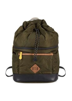 Fendi Logo Drawstring Backpack