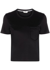 Fendi logo-embossed crew-neck cropped T-shirt