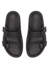 Fendi Logo Leather Sandals