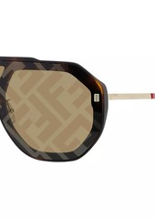 Fendi Logo Pilot Mask Sunglasses