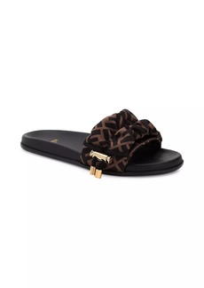 Fendi Logo Slide Sandals