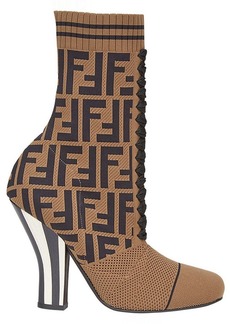 Fendi logo sock boots