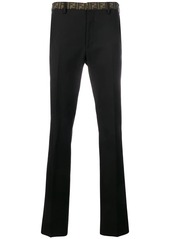 Fendi logo-waistband tailored trousers