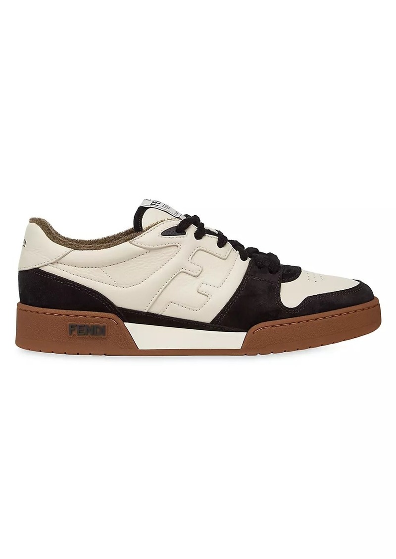 Fendi Match Leather Sneakers