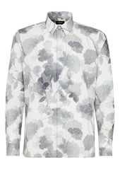 Fendi Hortensia Floral Print Long Sleeve Button-Up Cotton Shirt in Natural at Nordstrom