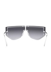 Fendi Metal Sun Rectangular Shield Sunglasses