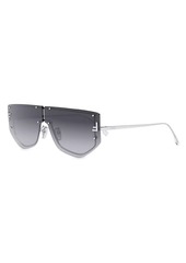 Fendi Metal Sun Rectangular Shield Sunglasses