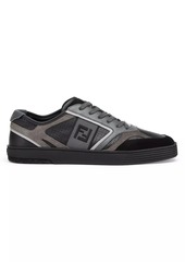 Fendi Mixed-Media Low-Top Sneakers