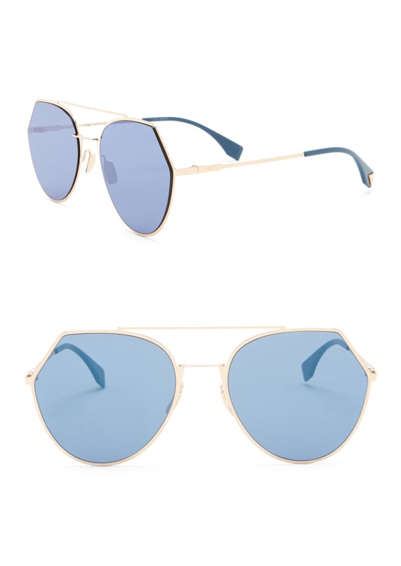 fendi 55mm aviator sunglasses