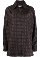 Fendi monogram-print snap-fastening raincoat