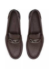 Fendi O'Lock Leather Loafers