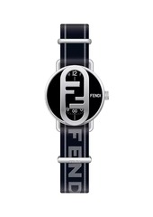 Fendi O'Lock Stainless Steel & Jacquard Strap Watch/42MM