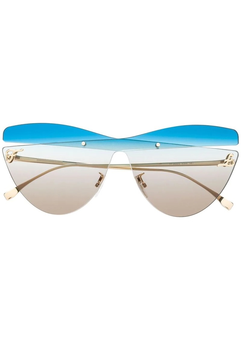 oversized deconstructed sunglasses