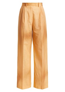 Fendi Pleated Ombre Linen Pants