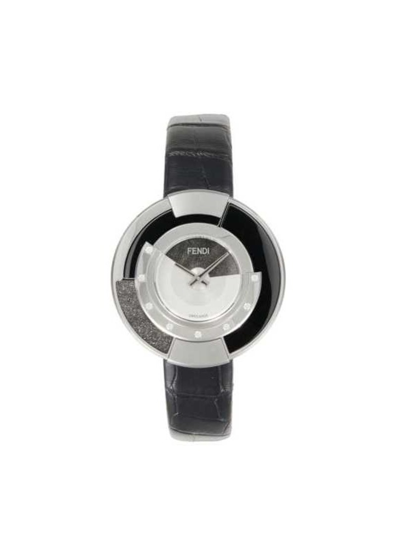 Fendi Policromia 0.1 TCW Diamond, Stainless Steel & Alligator Leather Strap Watch/38MM