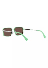 Fendi Rectangular Metal Sunglasses